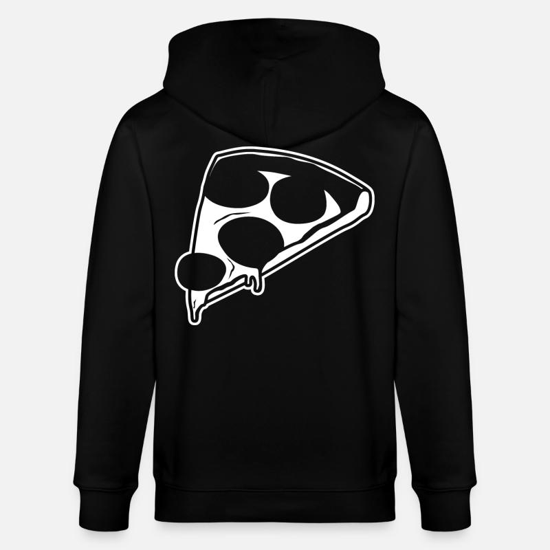 Dessin de pizza - Veste à capuche bio CULTIVATOR Stanley/Stella Unisexe - noir