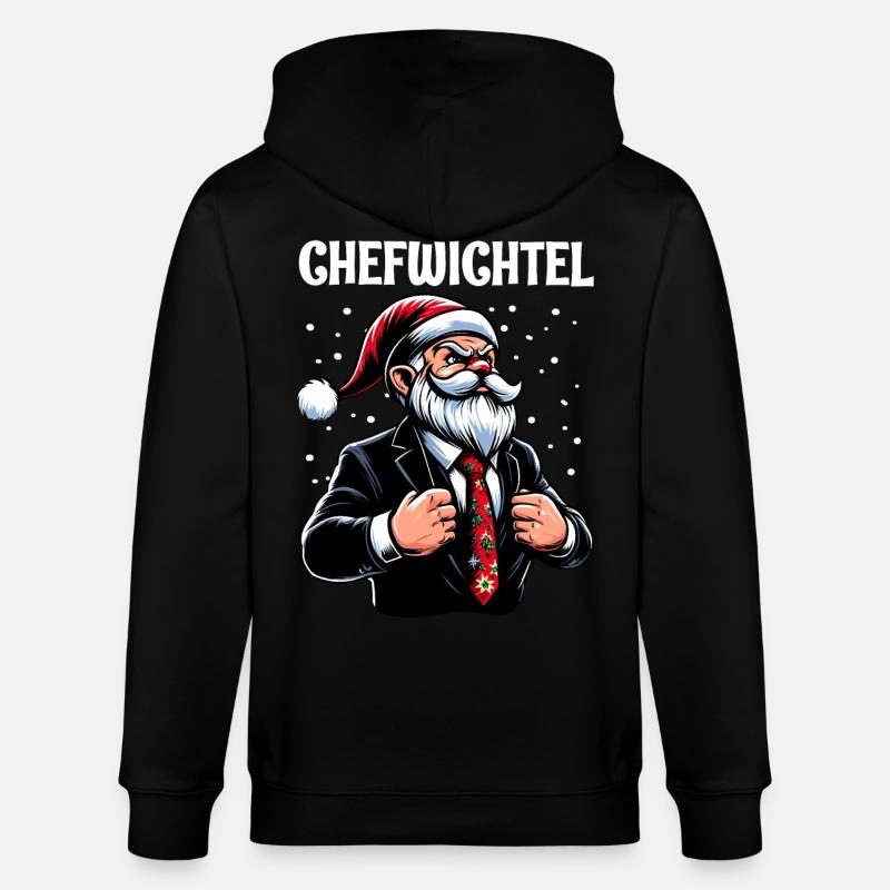 Gnome de Noël en chef - Veste à capuche bio CULTIVATOR Stanley/Stella Unisexe - noir