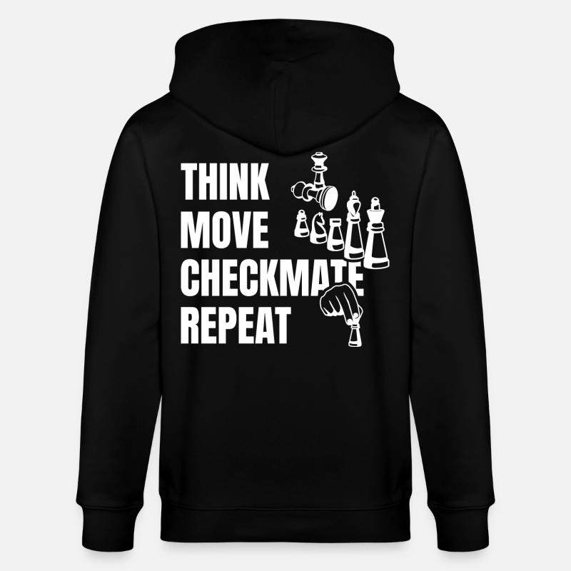 Think Play Checkmate Next - Stanley/Stella CULTIVATOR  Unisex Organic Hooded Jacket - black