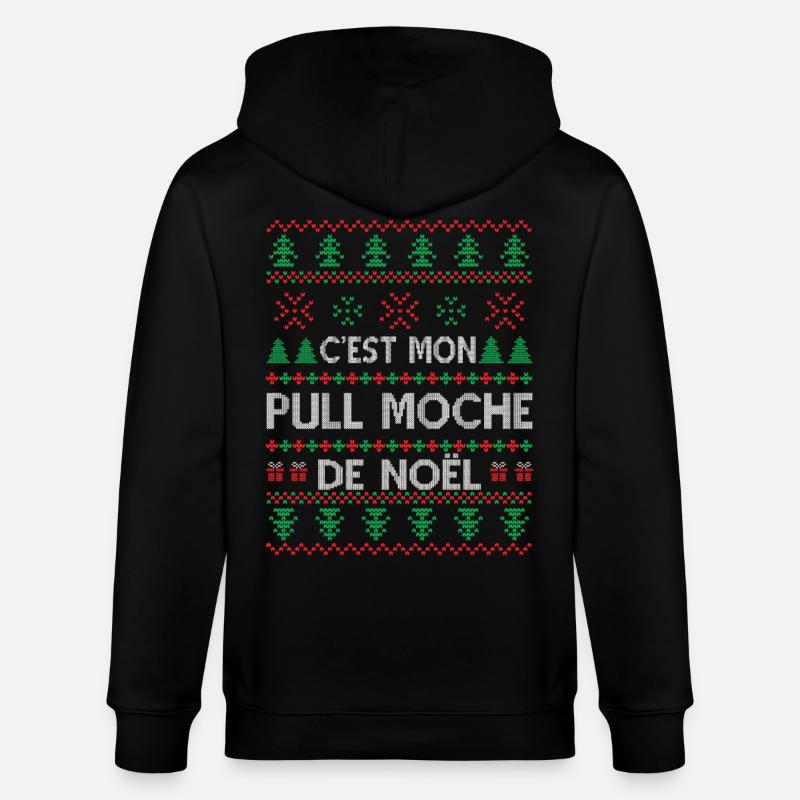 C'est Mon Pull Moche De Noël - Veste à capuche bio CULTIVATOR Stanley/Stella Unisexe - noir