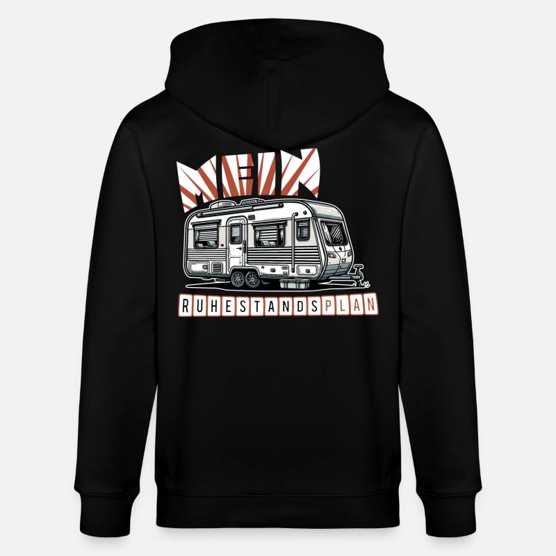 Ruhestand in Stil - Mit Wohnmobil - Stanley/Stella Unisex Bio-Kapuzenjacke CULTIVATOR  - Schwarz