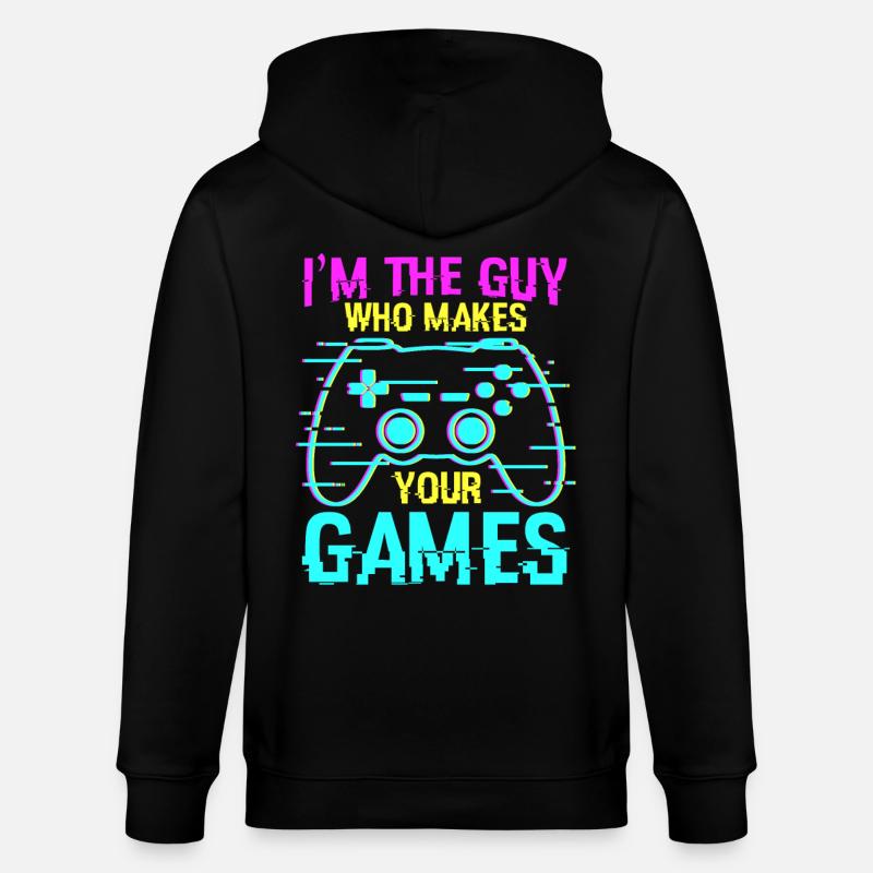 Dicton de programmeur de jeux - Veste à capuche bio CULTIVATOR Stanley/Stella Unisexe - noir