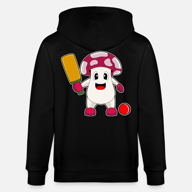 Champignon Cricket Cricket Bat - Veste à capuche bio CULTIVATOR Stanley/Stella Unisexe - noir