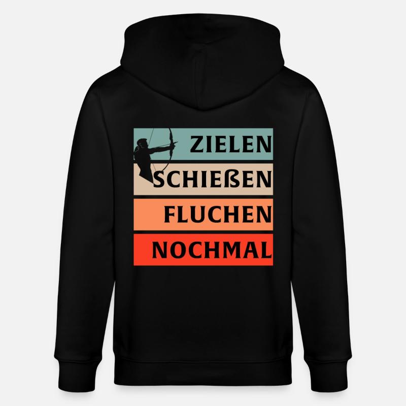 Bogen Bogenschießen - Stanley/Stella Unisex Bio-Kapuzenjacke CULTIVATOR  - Schwarz