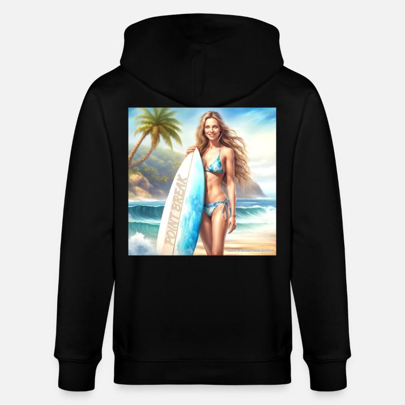 Mädchen Action Surf 2 - Stanley/Stella Unisex Bio-Kapuzenjacke CULTIVATOR  - Schwarz