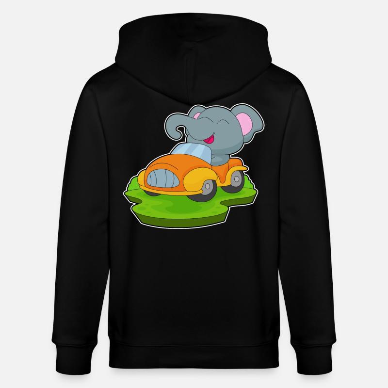Voiture d’éléphant - Veste à capuche bio CULTIVATOR Stanley/Stella Unisexe - noir