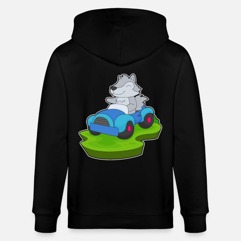 Wolf Auto - Stanley/Stella Unisex Bio-Kapuzenjacke CULTIVATOR  - Schwarz