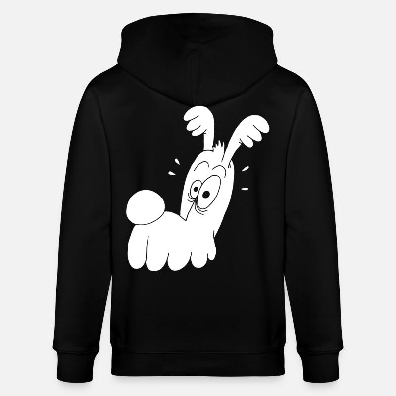 Chien blanc rigolo - Veste à capuche bio CULTIVATOR Stanley/Stella Unisexe - noir