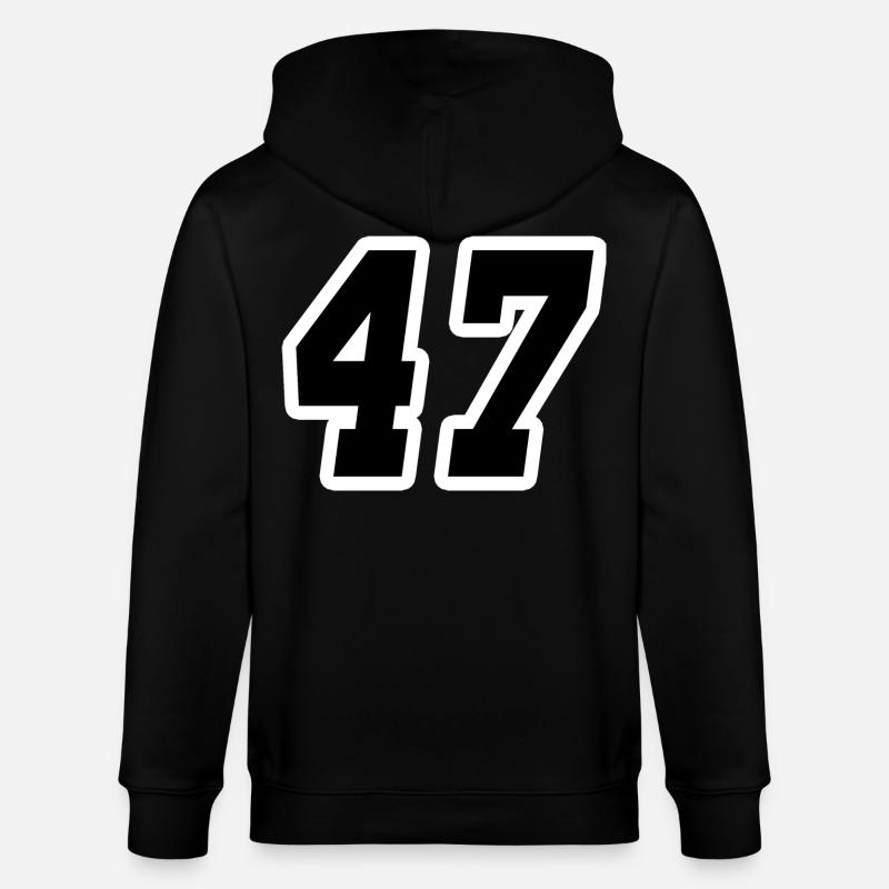 Nummer siebenundvierzig 47 - Stanley/Stella Unisex Bio-Kapuzenjacke CULTIVATOR  - Schwarz