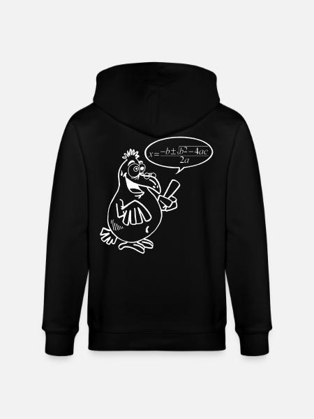 White Smart Bird - Stanley/Stella CULTIVATOR Unisex Organic Hooded Jacket - black