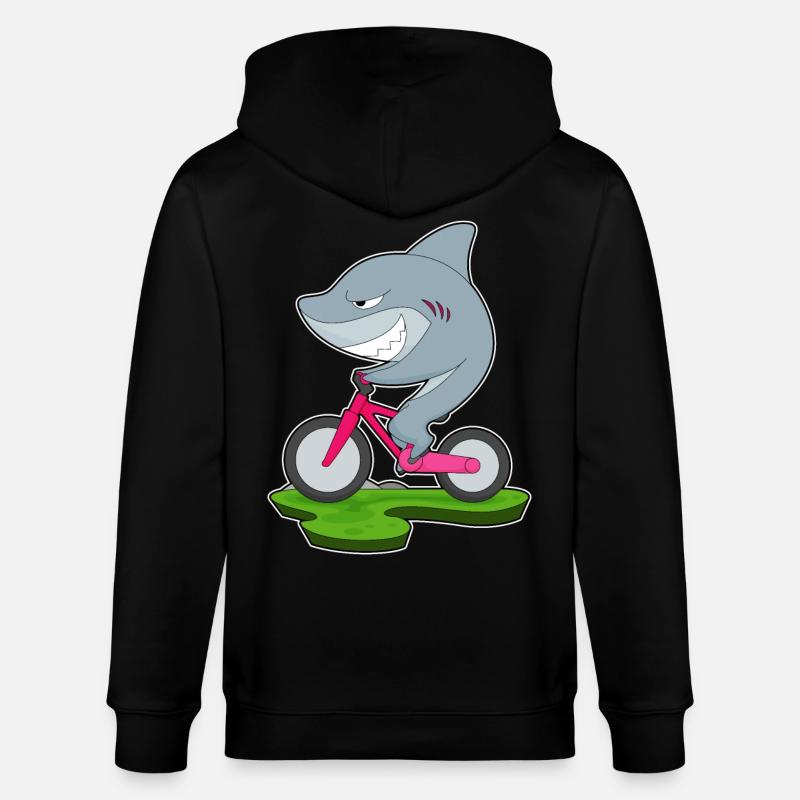 Vélo Shark - Veste à capuche bio CULTIVATOR Stanley/Stella Unisexe - noir
