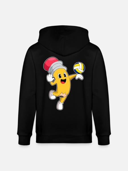Pencil Volleyball Player Volleyball - Stanley/Stella CULTIVATOR Unisex Organic Hooded Jacket - black