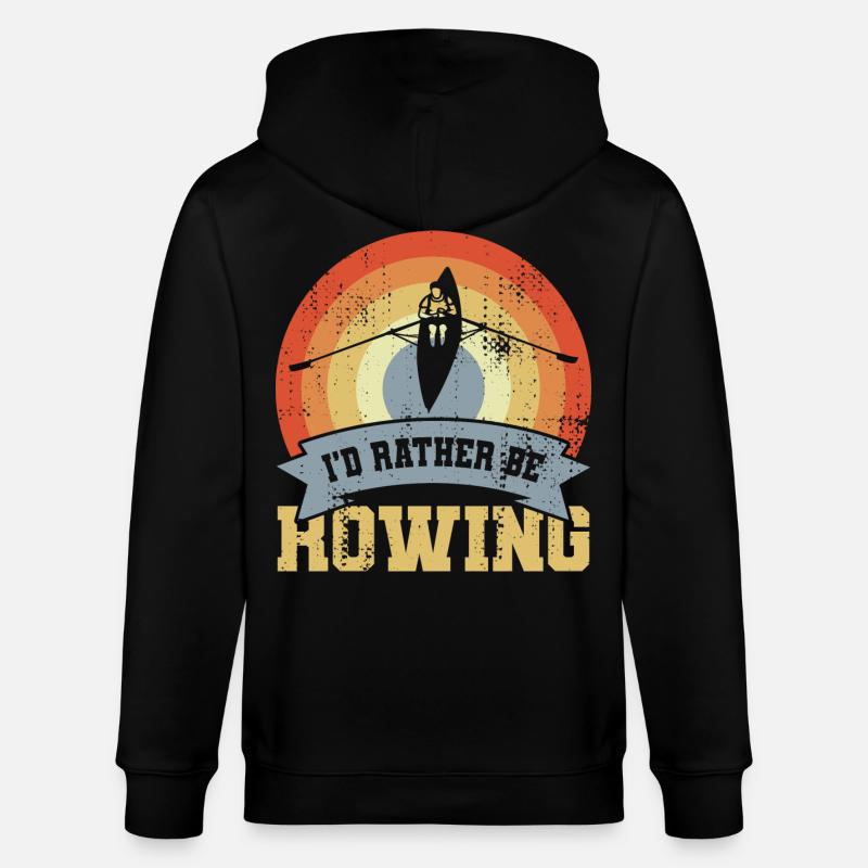 I’d Rather Be Rowing - Stanley/Stella Unisex Bio-Kapuzenjacke CULTIVATOR  - Schwarz