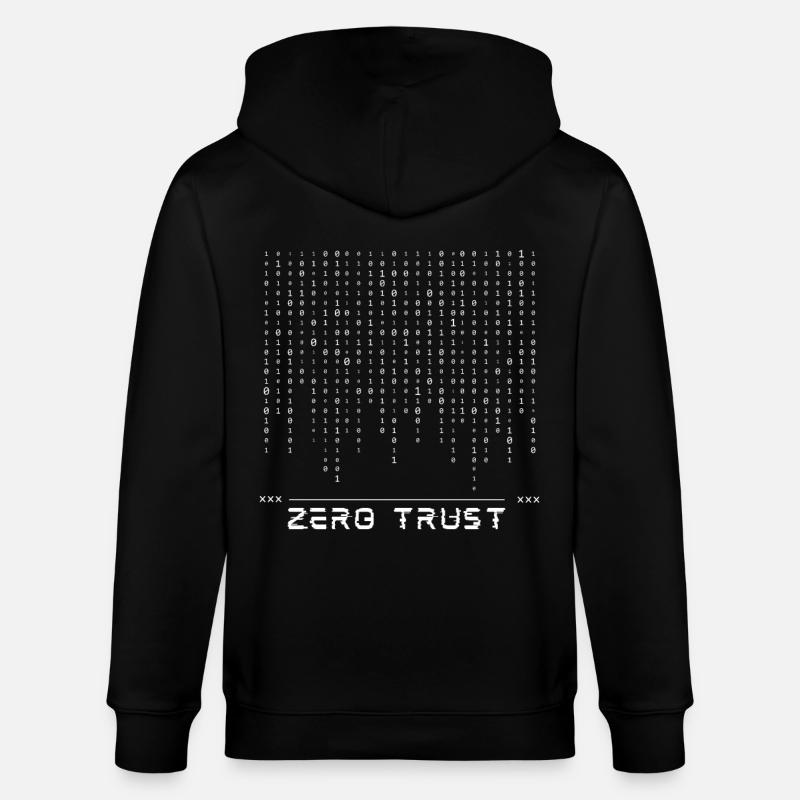 Code binaire Zero Trust - Veste à capuche bio CULTIVATOR Stanley/Stella Unisexe - noir