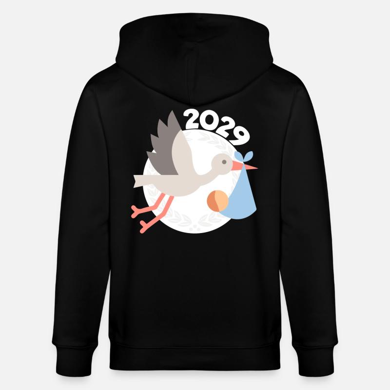 Cigogne avec bébé 2029 - Veste à capuche bio CULTIVATOR Stanley/Stella Unisexe - noir