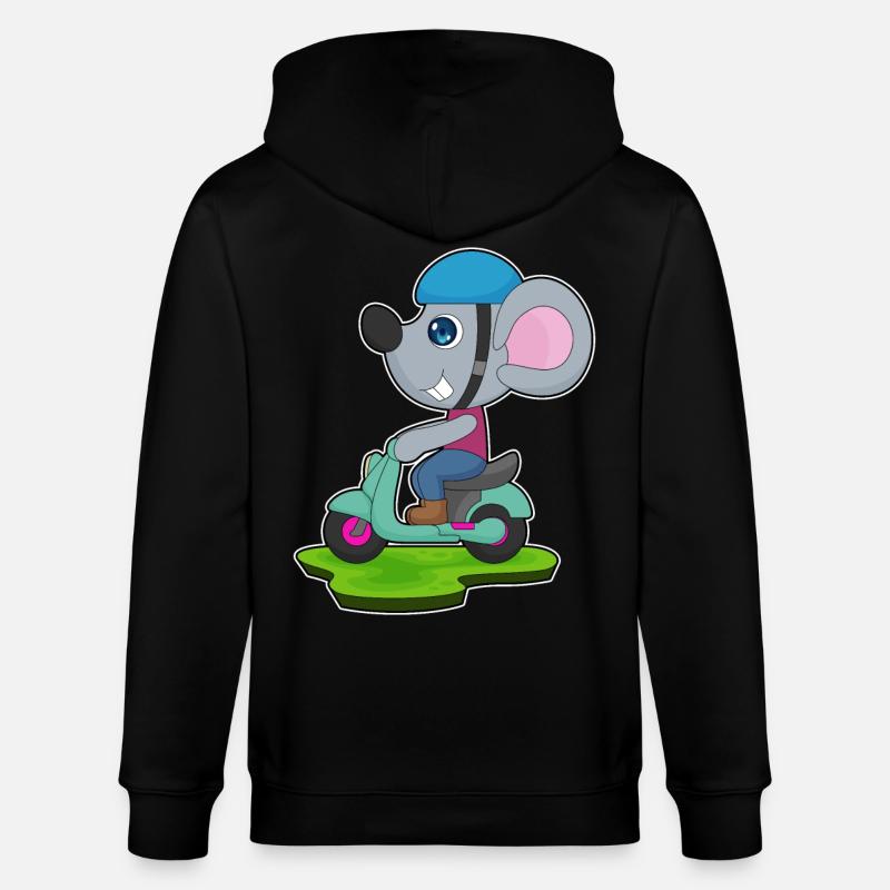 Maus Motorrad - Stanley/Stella Unisex Bio-Kapuzenjacke CULTIVATOR  - Schwarz