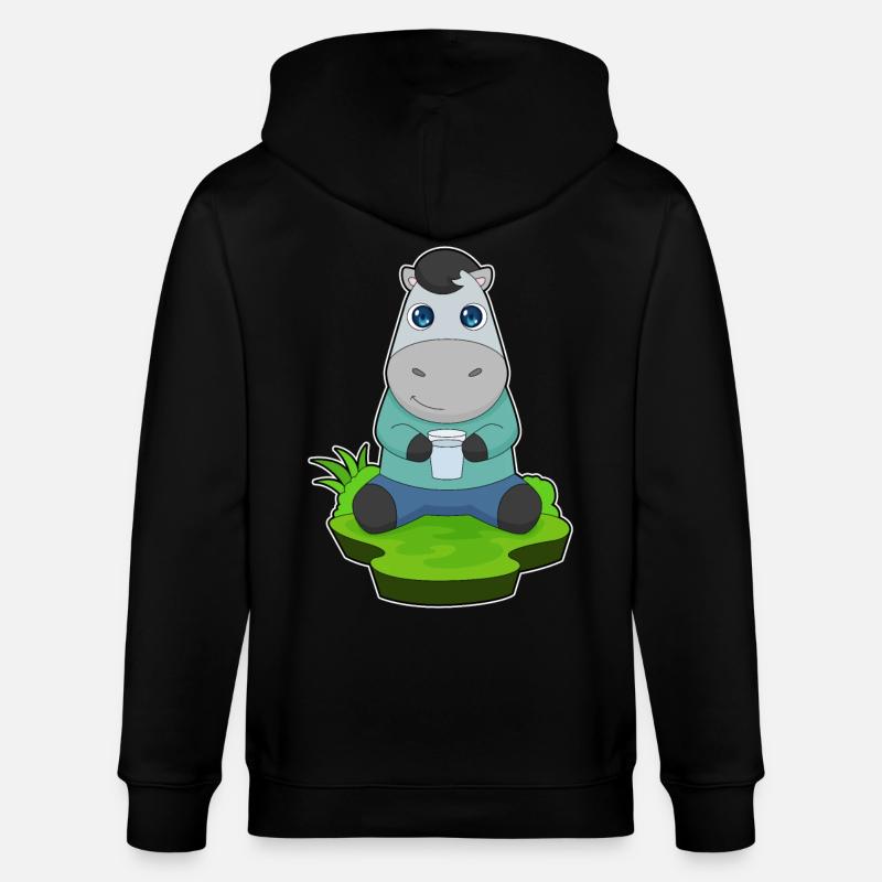 Tasse d’eau de cheval - Veste à capuche bio CULTIVATOR Stanley/Stella Unisexe - noir