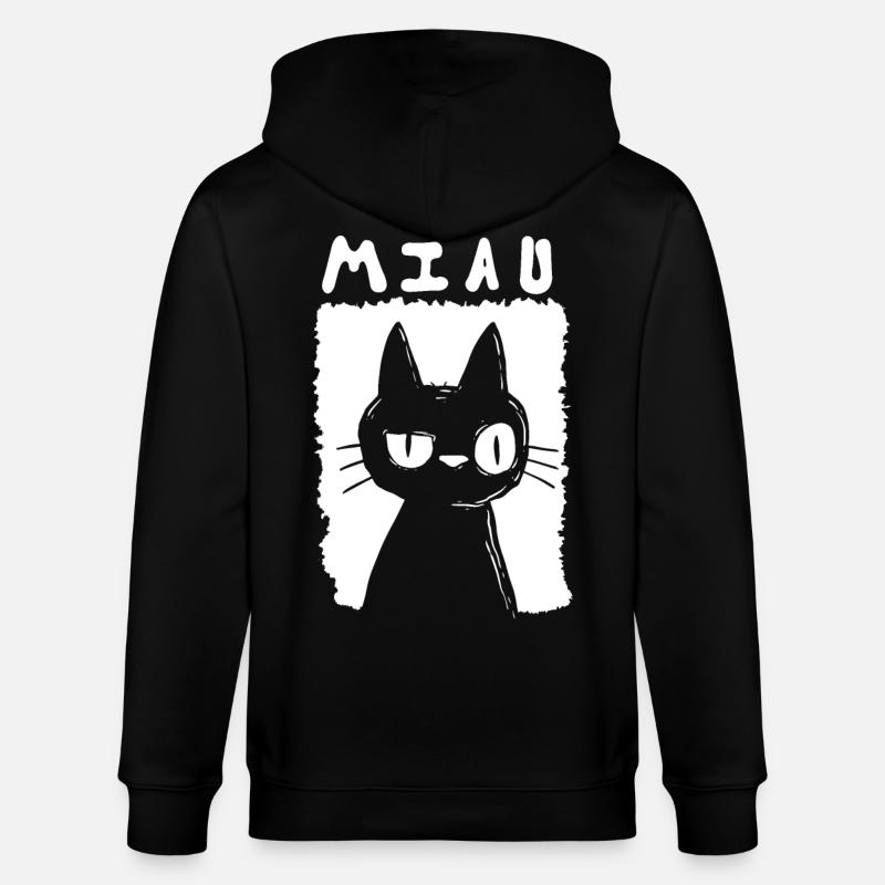 Miau - Stanley/Stella Unisex Bio-Kapuzenjacke CULTIVATOR  - Schwarz