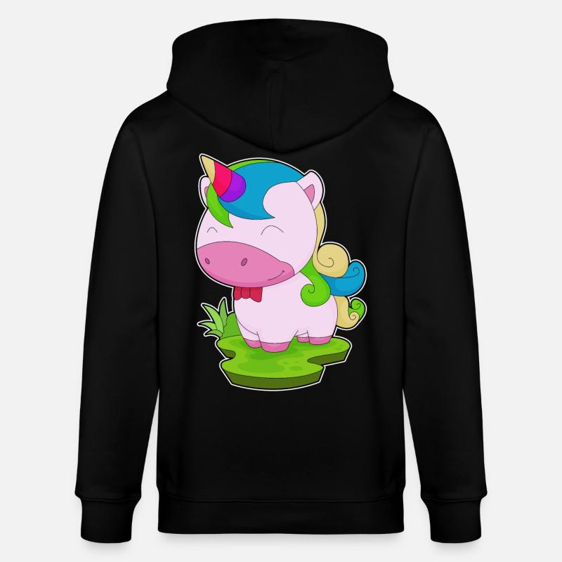 Einhorn Fliege - Stanley/Stella Unisex Bio-Kapuzenjacke CULTIVATOR  - Schwarz