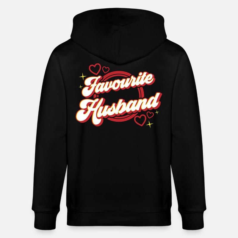 Favourite Husband | Farben änderbar - Stanley/Stella Unisex Bio-Kapuzenjacke CULTIVATOR  - Schwarz