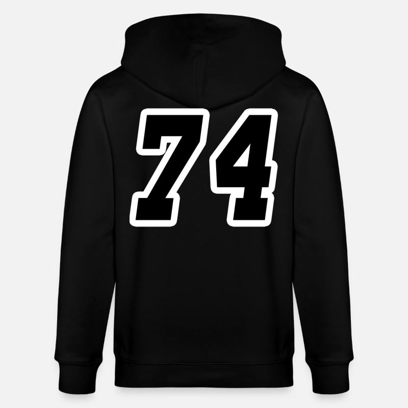 Nummer vierundsiebzig 74 - Stanley/Stella Unisex Bio-Kapuzenjacke CULTIVATOR  - Schwarz