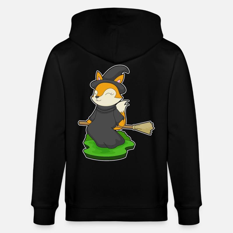 Fuchs Halloween Hexe - Stanley/Stella Unisex Bio-Kapuzenjacke CULTIVATOR  - Schwarz