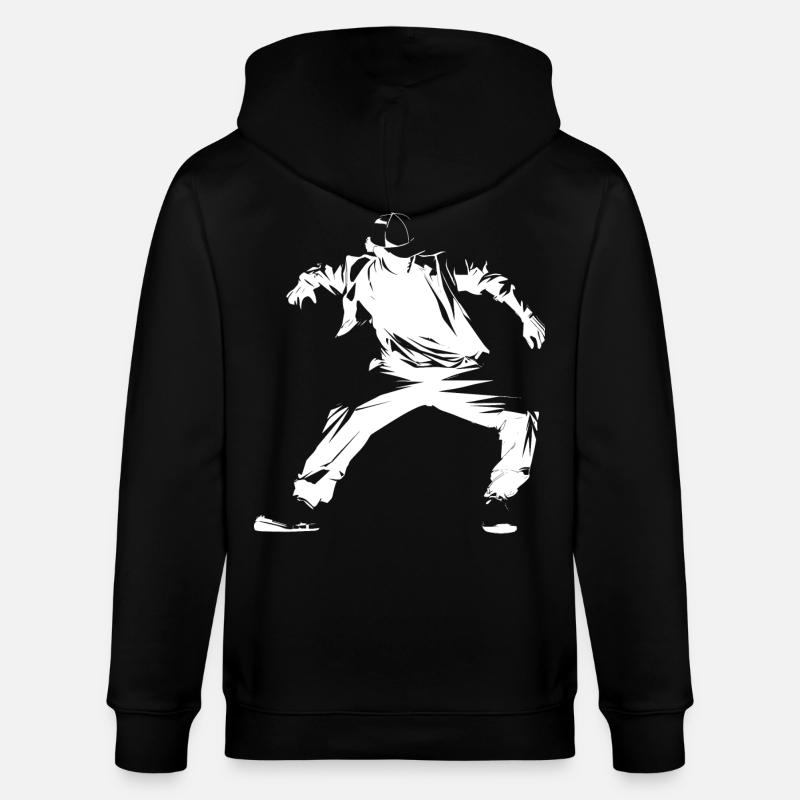 Graphismes Breakdancer - Veste à capuche bio CULTIVATOR Stanley/Stella Unisexe - noir