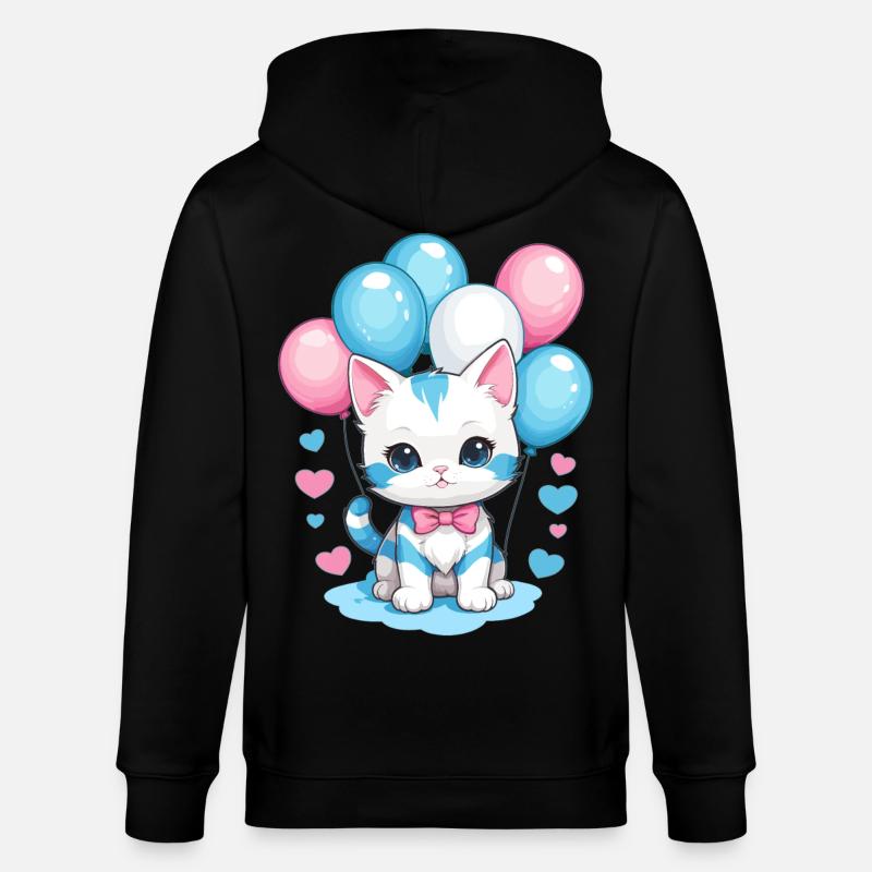 Mignon bébé chat - Veste à capuche bio CULTIVATOR Stanley/Stella Unisexe - noir