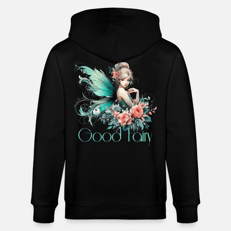 Gute Fee Geschenk - Stanley/Stella Unisex Bio-Kapuzenjacke CULTIVATOR  - Schwarz