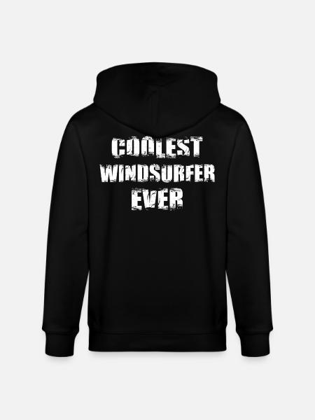 Coolest Windsurfer Ever - Stanley/Stella CULTIVATOR Unisex Organic Hooded Jacket - black