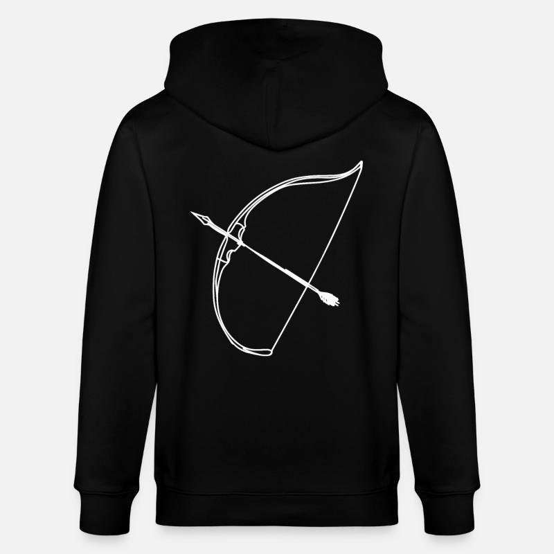 Pfeil und Bogen - Stanley/Stella Unisex Bio-Kapuzenjacke CULTIVATOR  - Schwarz