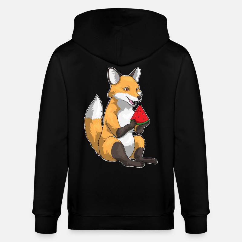 Fruit de la pastèque Fox - Veste à capuche bio CULTIVATOR Stanley/Stella Unisexe - noir
