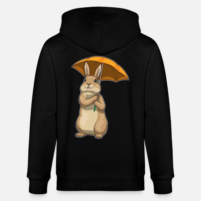 Parapluie de pluie lapin - Veste à capuche bio CULTIVATOR Stanley/Stella Unisexe - noir