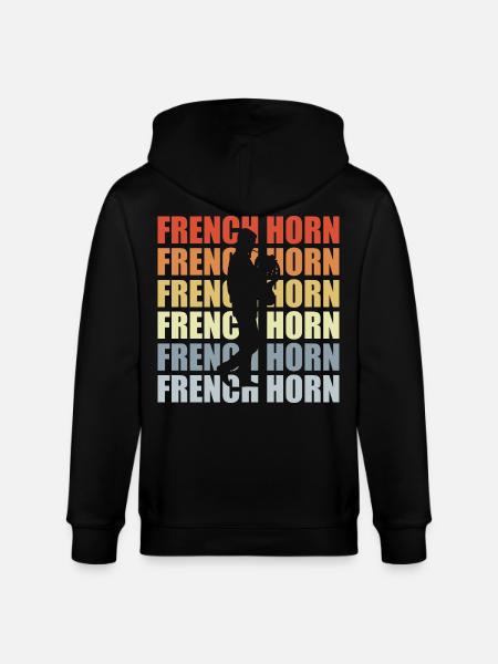 Retro Horn - Stanley/Stella CULTIVATOR  Unisex Organic Hooded Jacket - black