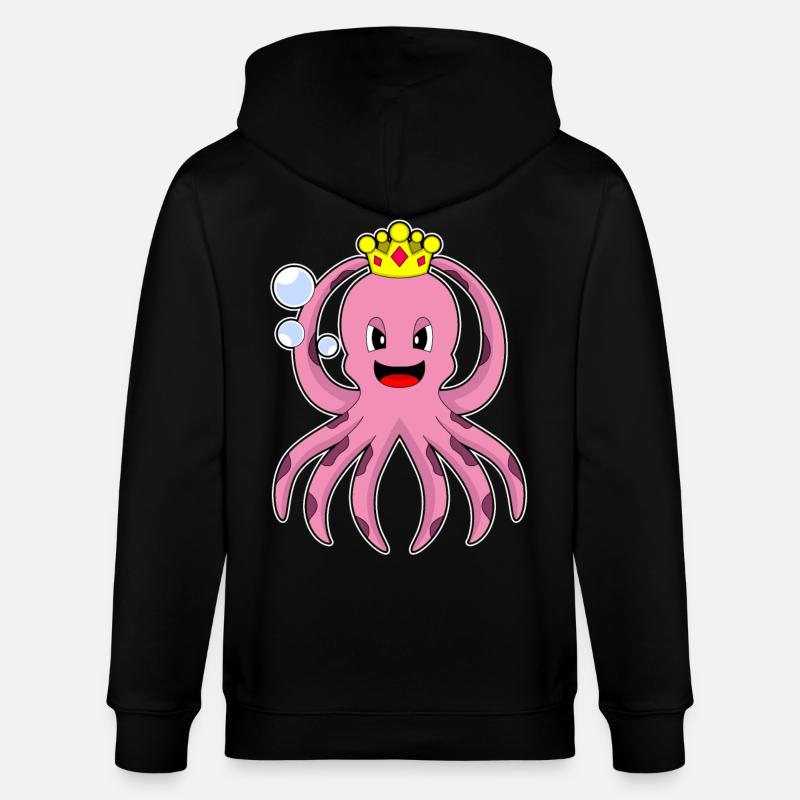 Couronne du roi pieuvre - Veste à capuche bio CULTIVATOR Stanley/Stella Unisexe - noir
