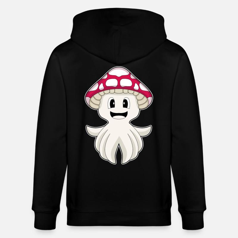 Krake Pilz - Stanley/Stella Unisex Bio-Kapuzenjacke CULTIVATOR  - Schwarz
