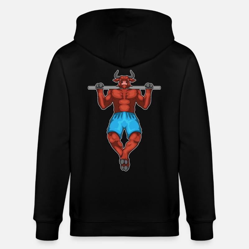 Taurus Bodybuilder Pull-Ups Musculation - Veste à capuche bio CULTIVATOR Stanley/Stella Unisexe - noir