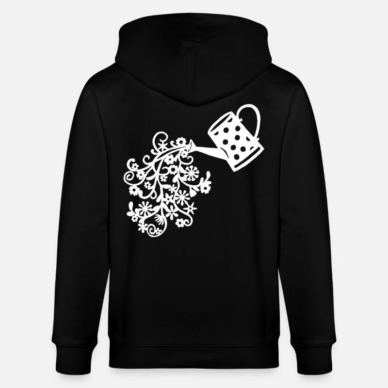 Le retour du printemps (blanc) - Veste à capuche bio CULTIVATOR Stanley/Stella Unisexe - noir