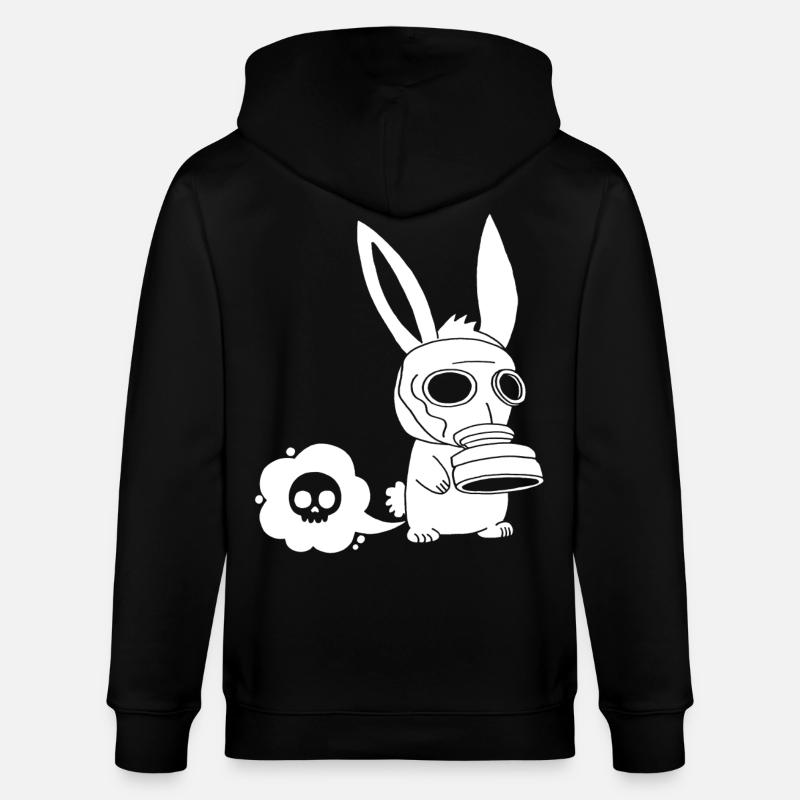 Lapin blanc qui pète - Veste à capuche bio CULTIVATOR Stanley/Stella Unisexe - noir