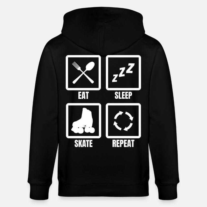 Manger Dormir Patiner Répéter - Veste à capuche bio CULTIVATOR Stanley/Stella Unisexe - noir