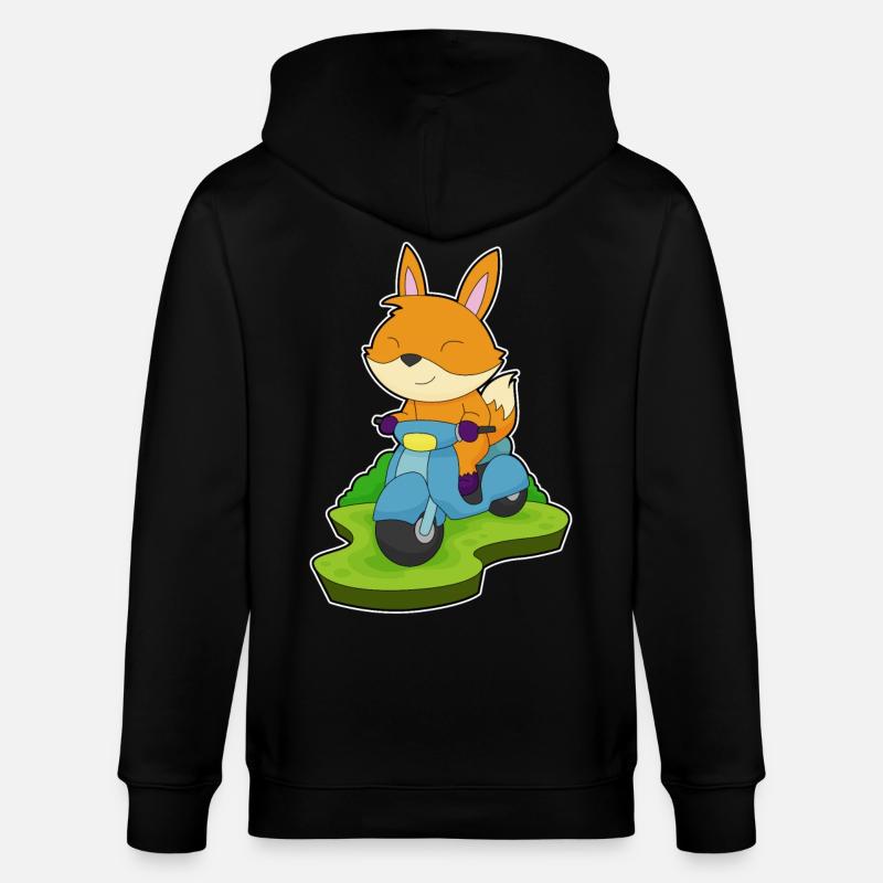 Fuchs Motorroller - Stanley/Stella Unisex Bio-Kapuzenjacke CULTIVATOR  - Schwarz