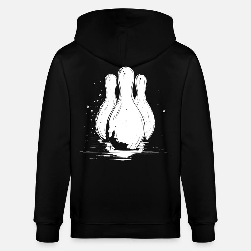 Graphismes de bowling - Veste à capuche bio CULTIVATOR Stanley/Stella Unisexe - noir