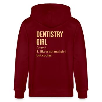 dentiste - Veste à capuche bio CULTIVATOR Stanley/Stella Unisexe - bordeaux - Dos - Anna (173cm)