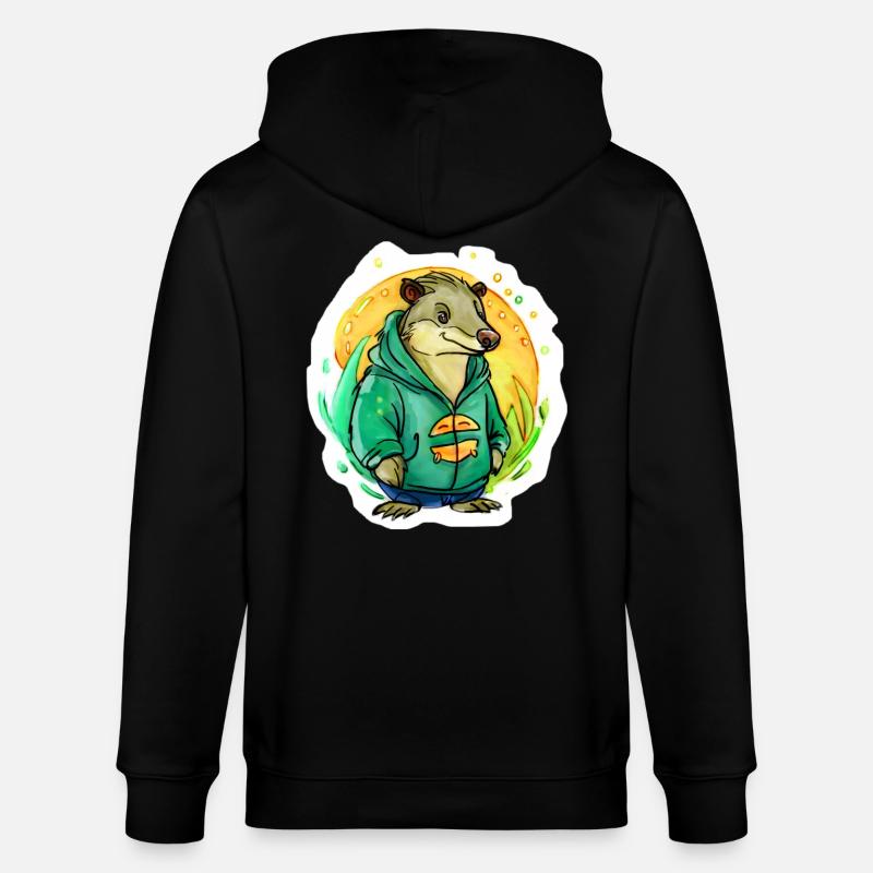 Petit rat d’eau - Veste à capuche bio CULTIVATOR Stanley/Stella Unisexe - noir