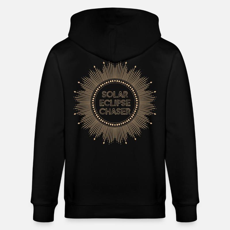 Solar eclipse chaser - Stanley/Stella CULTIVATOR  Unisex Organic Hooded Jacket - black