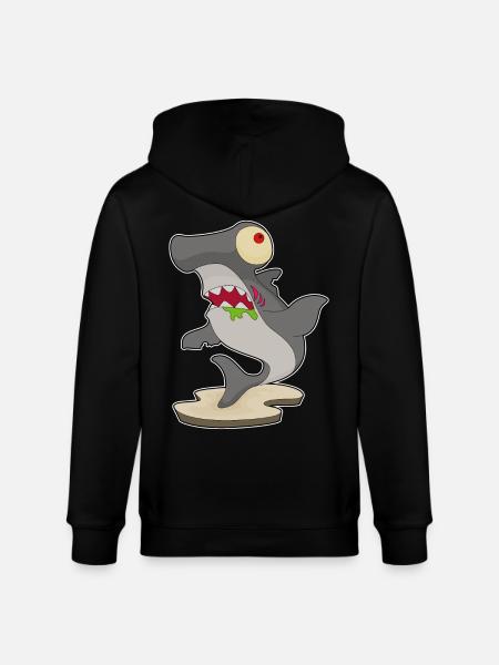 Requin-marteau Halloween Zombie - Veste à capuche bio CULTIVATOR Stanley/Stella Unisexe - noir