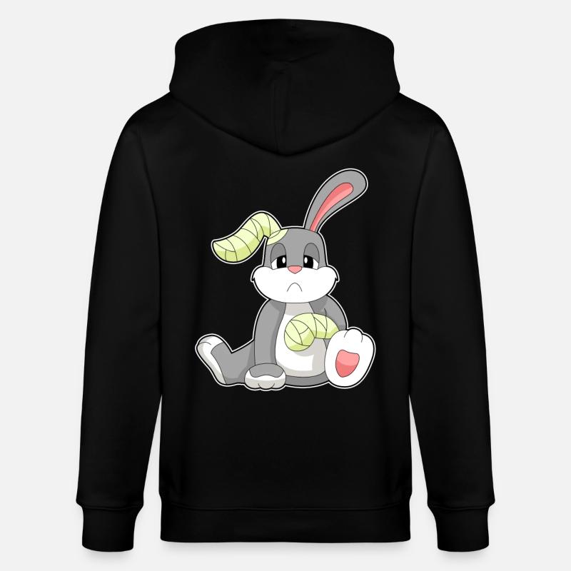 Bandage de lapin - Veste à capuche bio CULTIVATOR Stanley/Stella Unisexe - noir