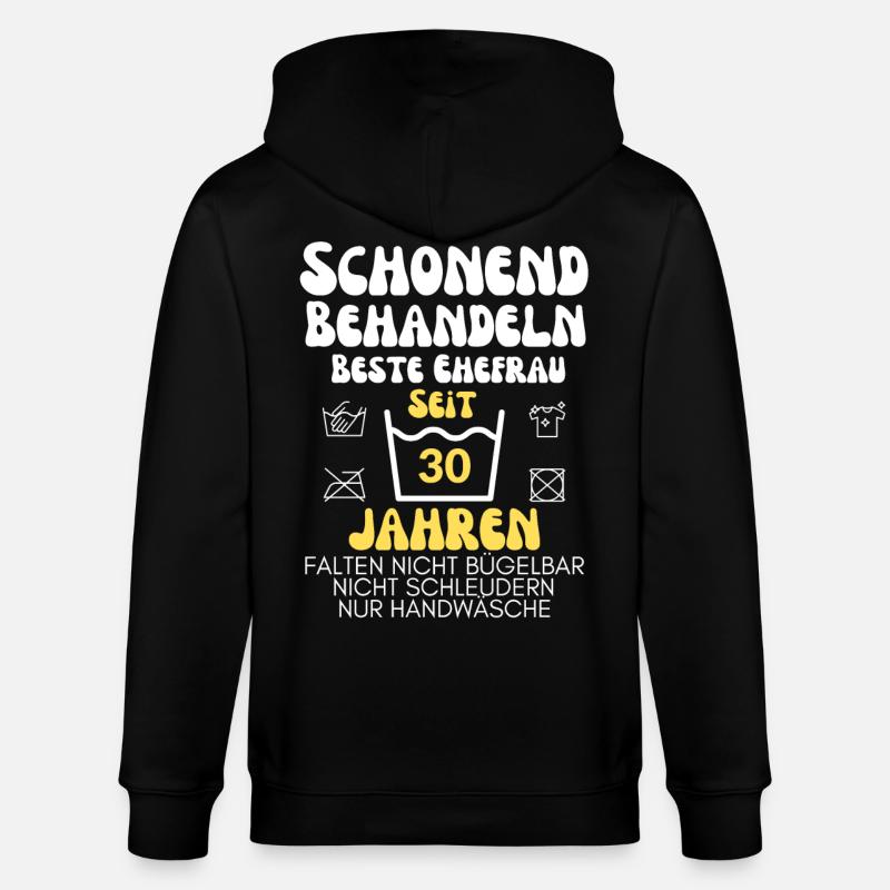 Schonend Behandeln Seit 30 Jahren - Stanley/Stella Unisex Bio-Kapuzenjacke CULTIVATOR  - Schwarz