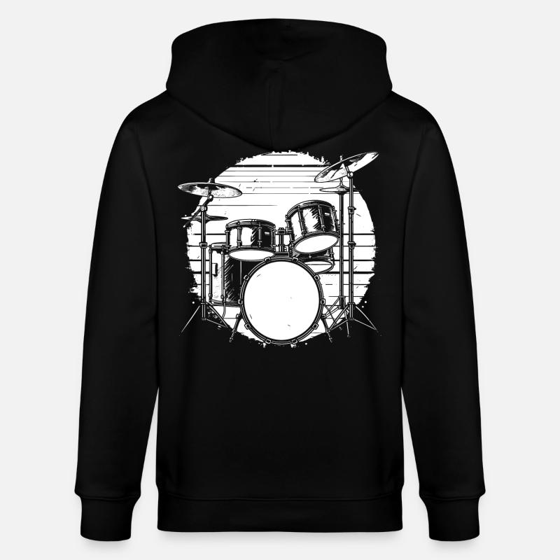 Schlagzeug - Stanley/Stella Unisex Bio-Kapuzenjacke CULTIVATOR - Schwarz