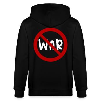 War Peace - Stanley/Stella CULTIVATOR  Unisex Organic Hooded Jacket - black - Back - Anna (173cm)